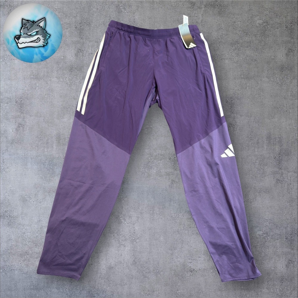 Adidas Mens Pro Elite 2025 Promo Running Pants Size Large Aurora Plum JP3797 NEW